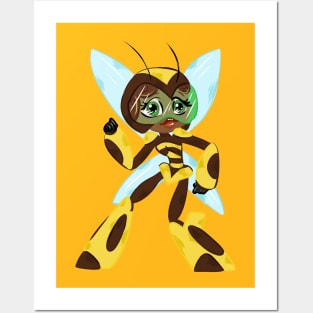 Little Bumble Bee Girl Posters and Art